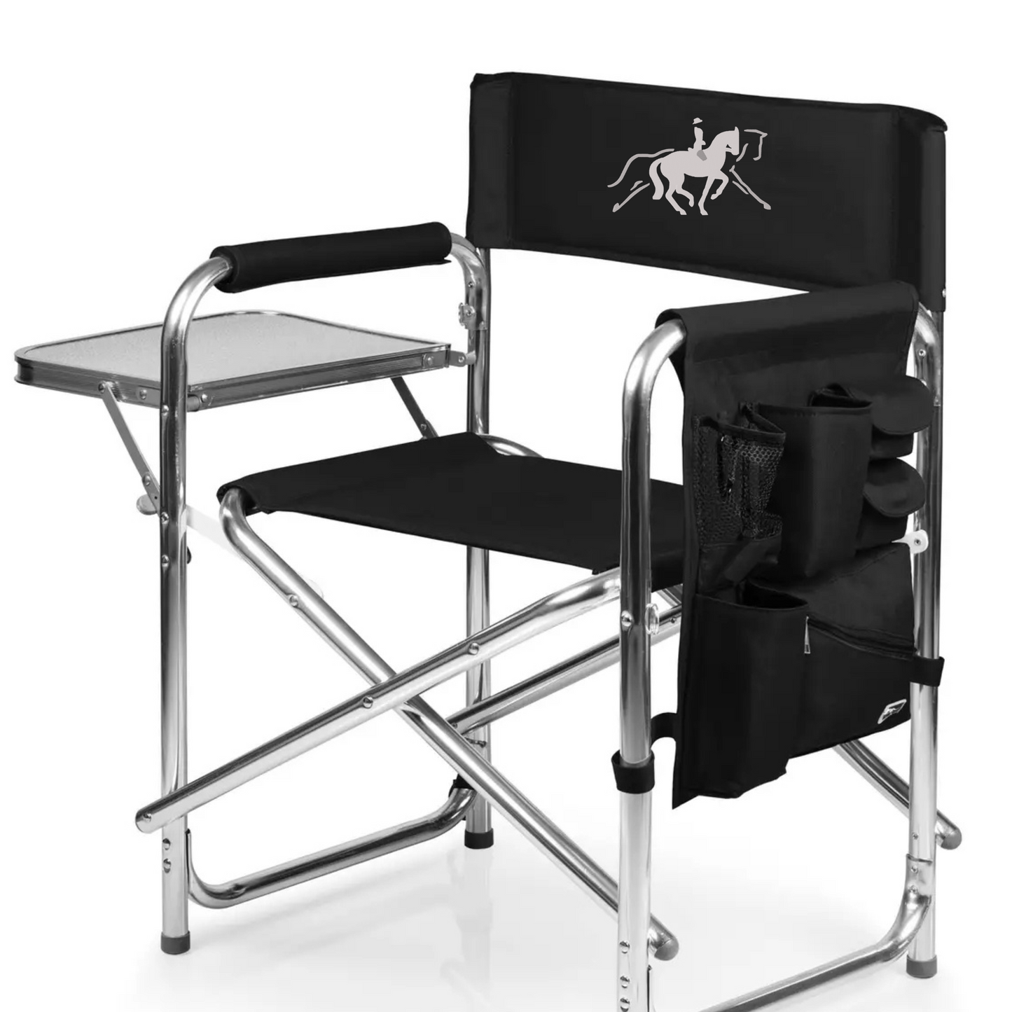 Folding Chair with tray and supply caddy
