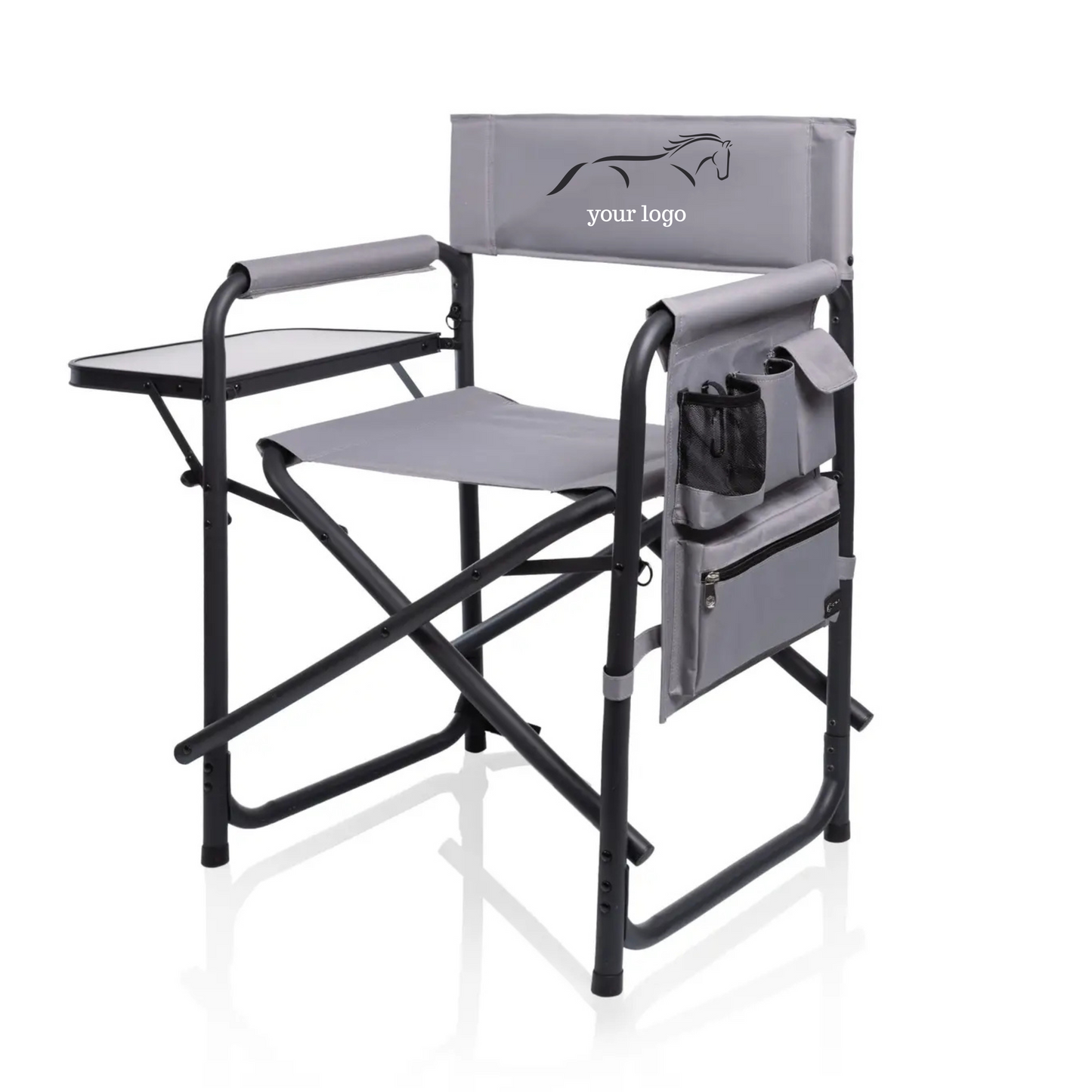 Folding Chair with tray and supply caddy