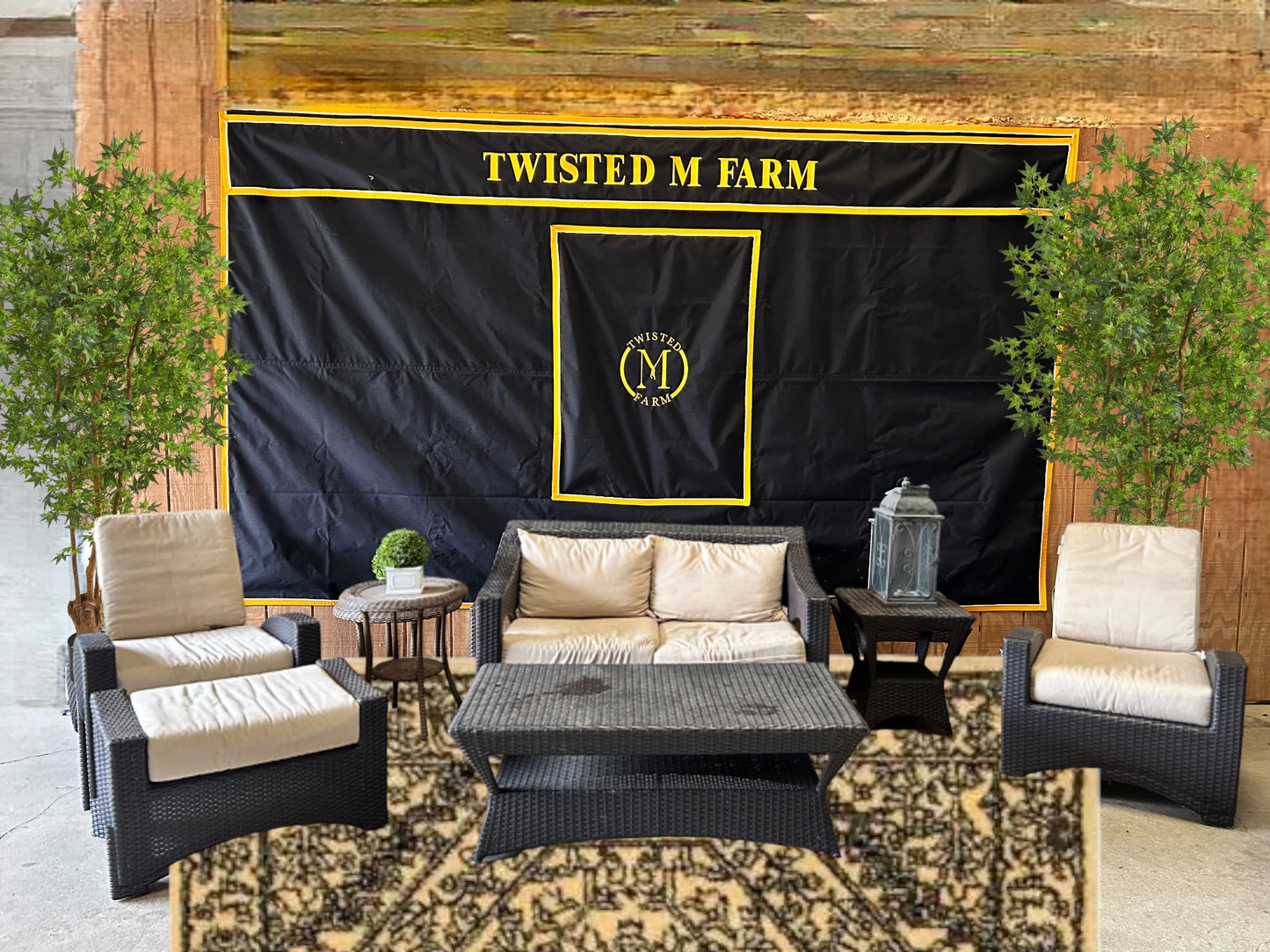 Three Piece End of Aisle drape set