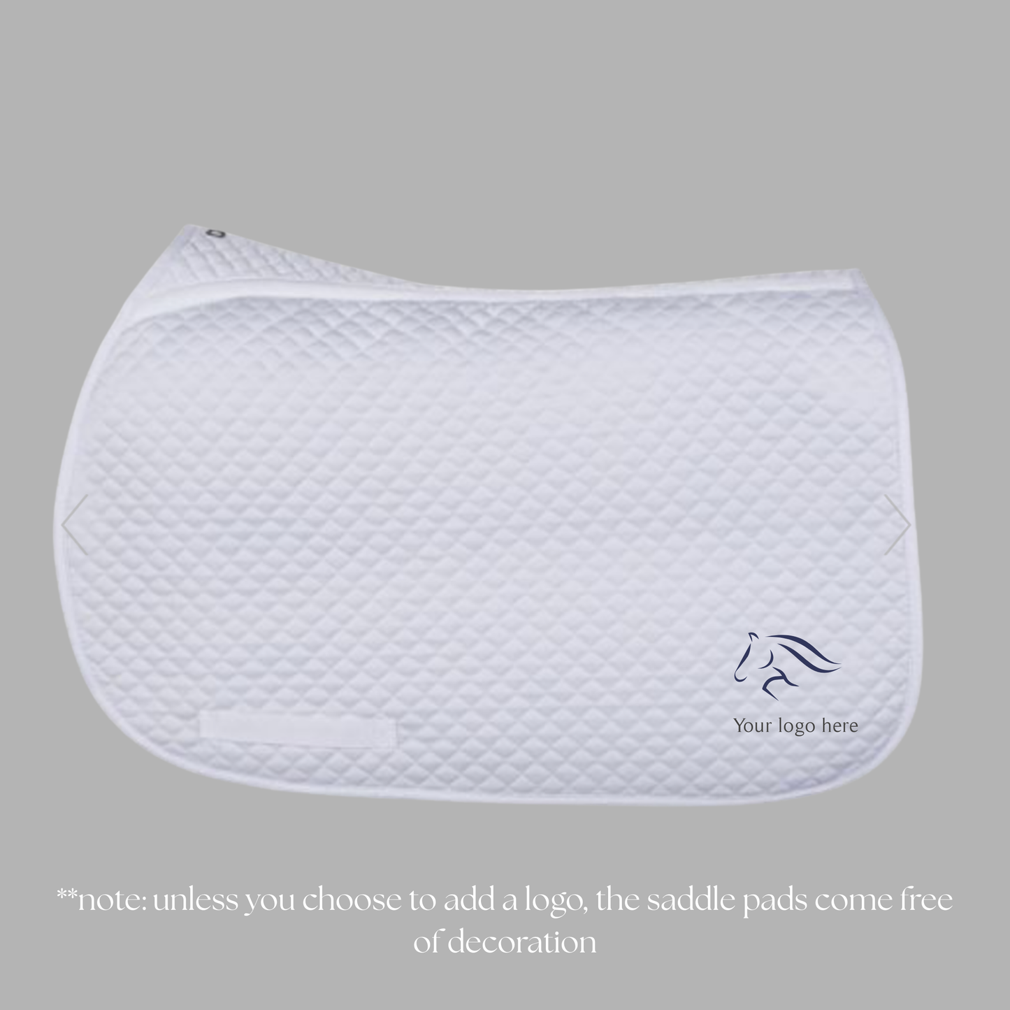 Equi-Fit jumping or all purpose saddle pad, customizable with your logo!