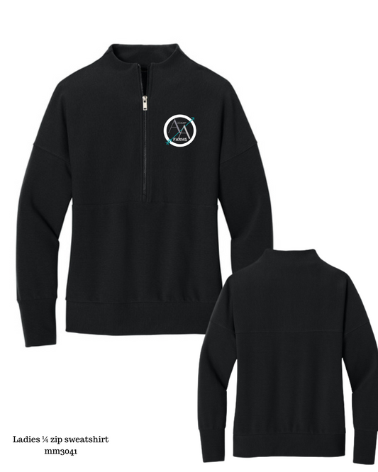 Arrow A Ladies Quarter Zip Sweatshirt