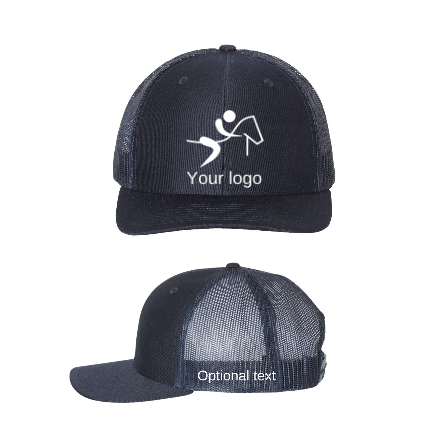 Richardson 112 Trucker Cap with your logo and optional text on side panel