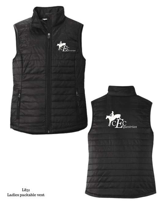 CEC Equestrian Ladies Packable Puffer Vest