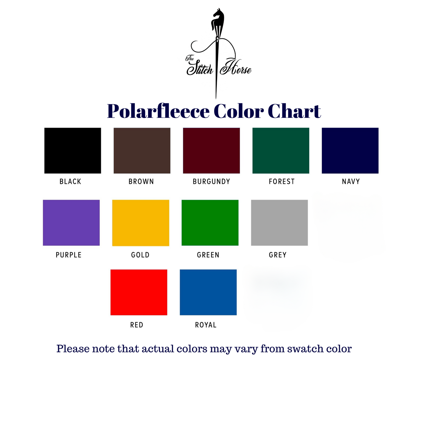polarfleece color chart