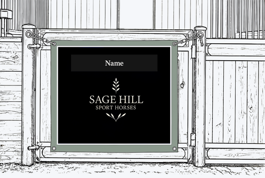 Sage Hill Sport Horses Stall Front Banner