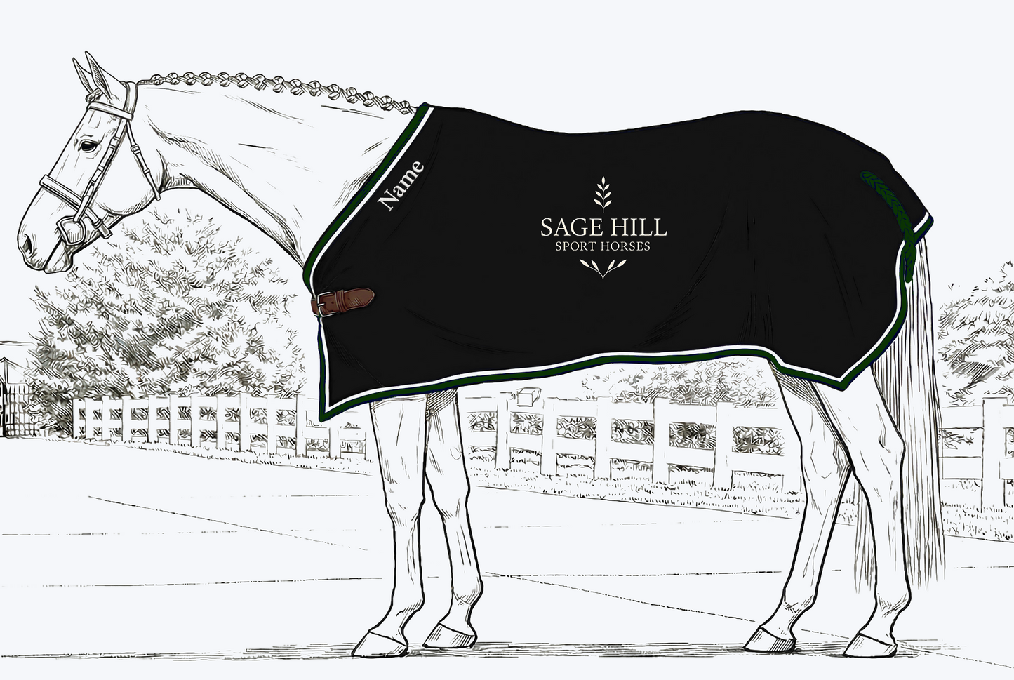 Sage Hill Sport Horses Dress Cooler, Fleece or Wool