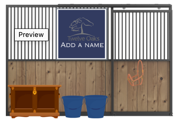 Twelve Oaks Equestrian Stall banner