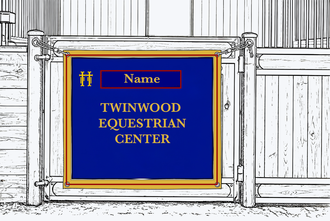 Twinwood Equestrian Center Stall Front Banner