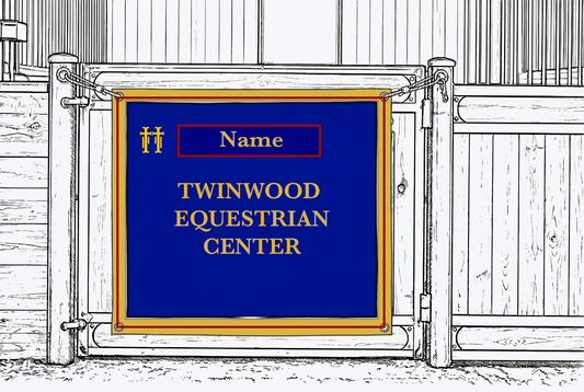 Twinwood Equestrian Center Stall Front Banner