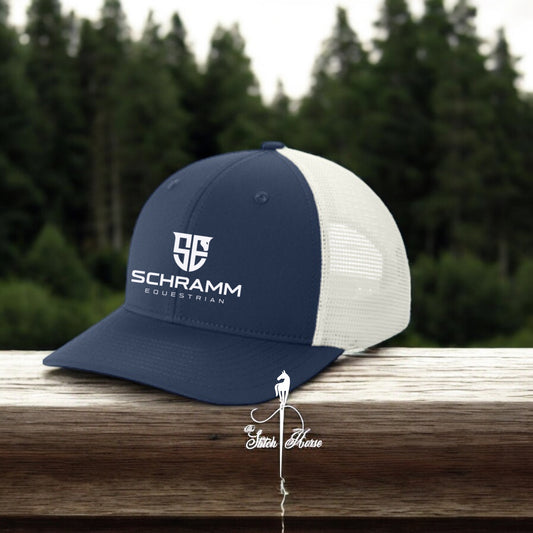Schramm structured trucker cap navy/white